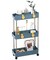 3 Tier Utility Carts Shelf Rack for Kitchen Bathroom Laundry Room Narrow Places in Navy Blue.